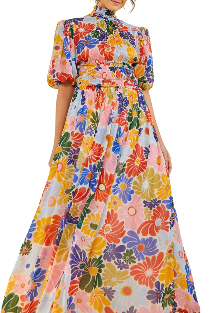 Sunny Daisies Smocked Maxi Dress Size M - BNWT