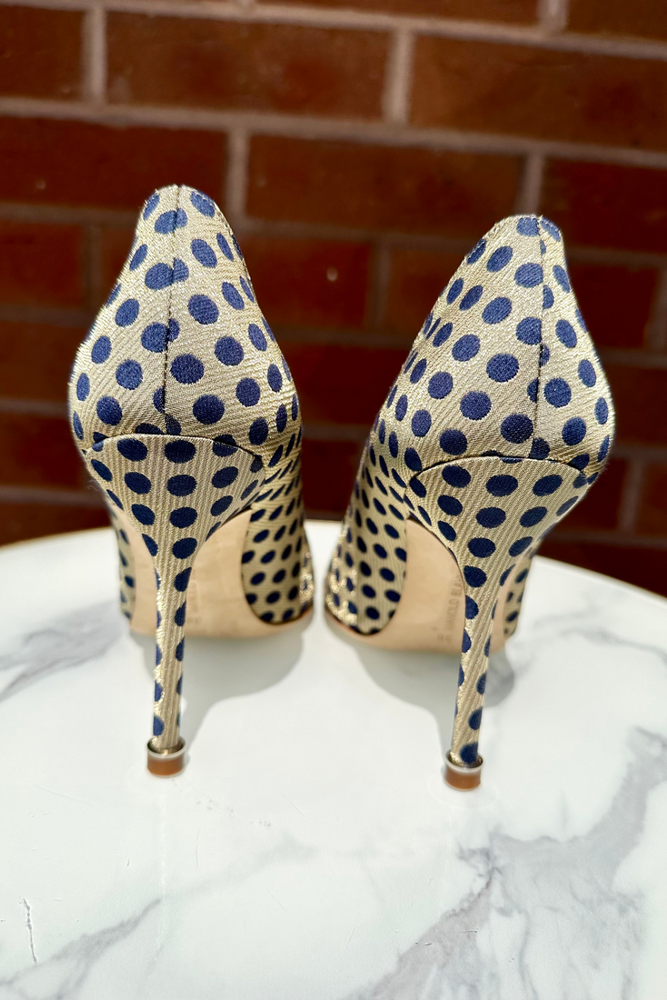 Blue polka dot heels cheap
