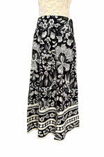 Graphic Floral Midi Skirt Size S or M - BNWT
