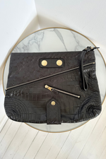 Large Leather Clutch / Wristlet - Preloved