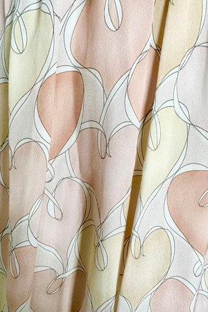 Heart Patterned Pastel Midi Dress Sizes 14 & 16 - New with Tags