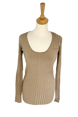 
            
                Load image into Gallery viewer, Ribbed Fitted Sweater Size XS &amp;amp; L - BNWT
            
        
