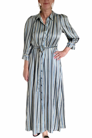 Striped Midi Shirt Dress Size 10 - BNWT