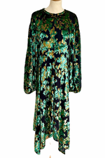 Velvet Jacquard Midi Dress Size L - BNWT