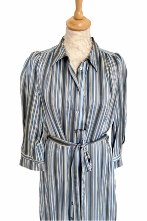 Striped Midi Shirt Dress Size 10 - BNWT