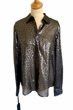 Metallic Shiny Blouse Size 8 - BNWT